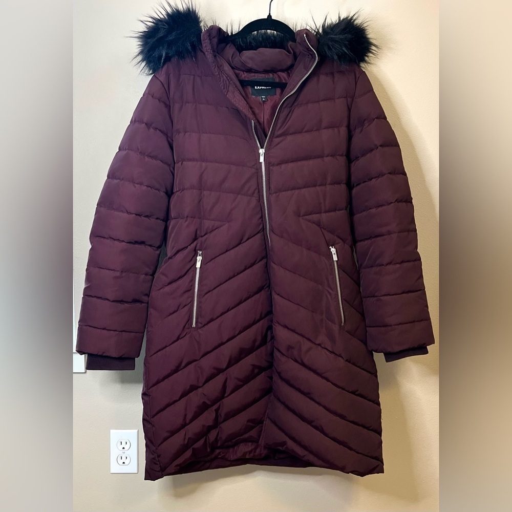 Express Long Length Puffer Coat